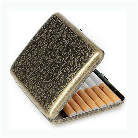 metal cig box|old metal cigarette cases.